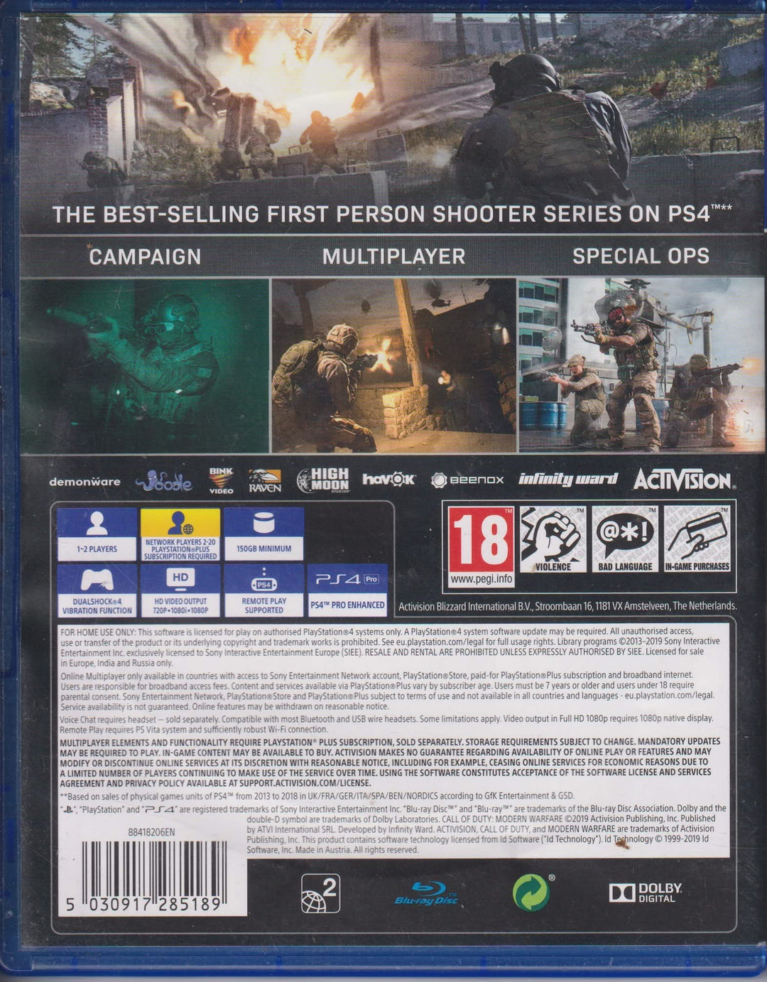 Call of Duty: Modern Warfare. PS4.