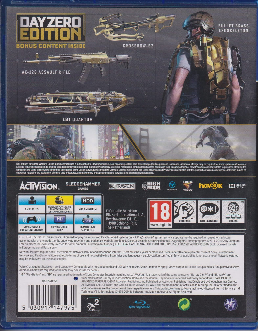 Call of Duty: Advanced Warfare – Day Zero Edition. PS4.