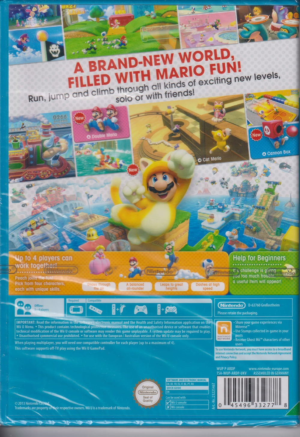 Super Mario 3D World. Wii U. Ny i plast!