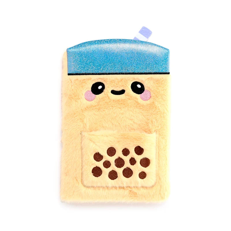 KAWAII - Boba the Bubble Tea - Premium Fluffy Notebook + 1 Mini