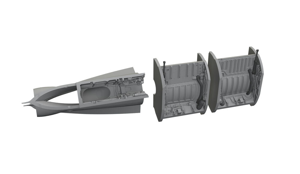 MiG-21F wheel bays PRINT for Eduard
