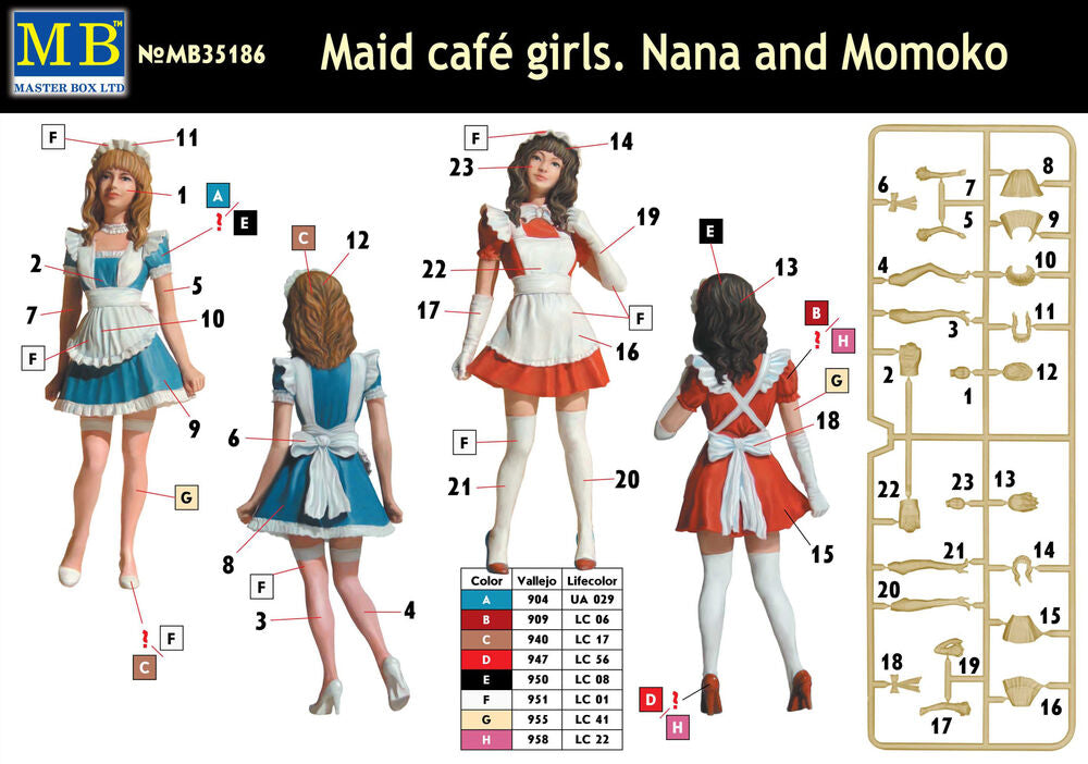 Maid cafe girls. Nana and Momoko