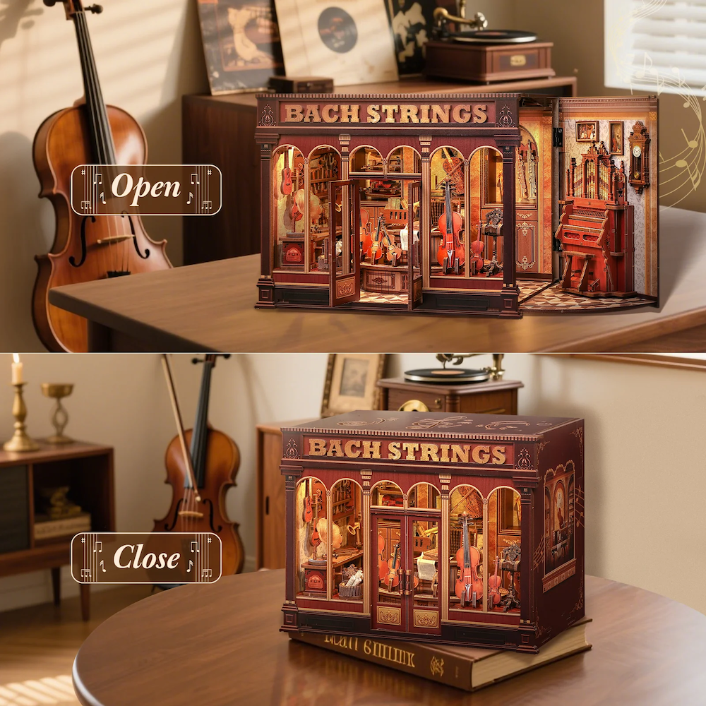 MINIATURE HOUSE - DIY- Bach Strings -285pc + LED Light