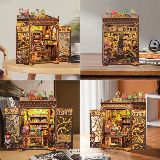 MINIATURE HOUSE - DIY - Fantacy Plant Shop - 146pc + LED Light