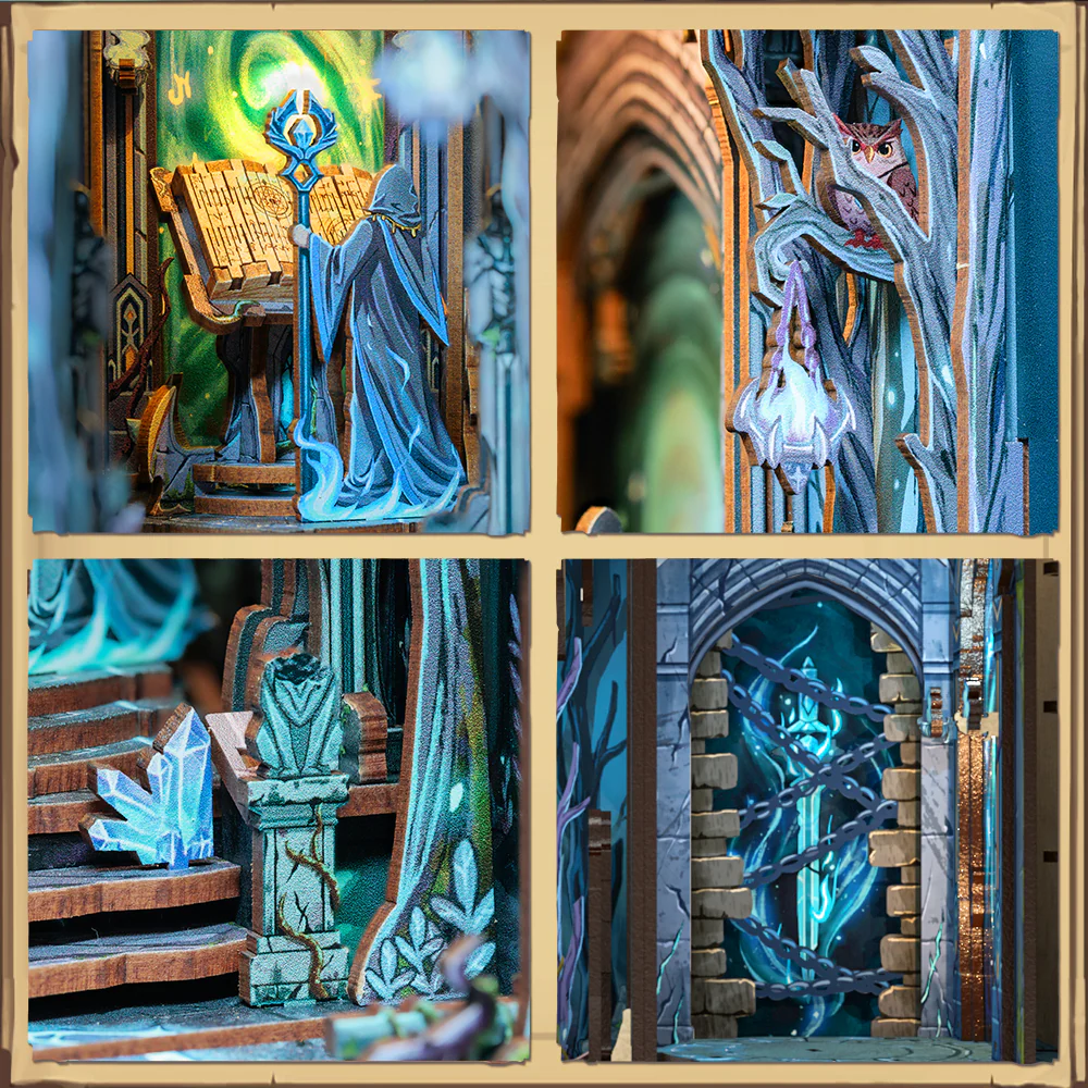 BOOK NOOK KIT - DIY - The Gate of Wonderland - 107pc + LED Light