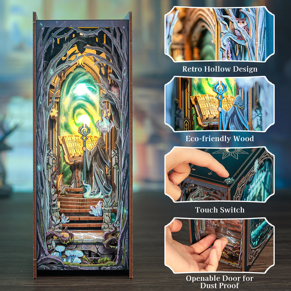 BOOK NOOK KIT - DIY - The Gate of Wonderland - 107pc + LED Light