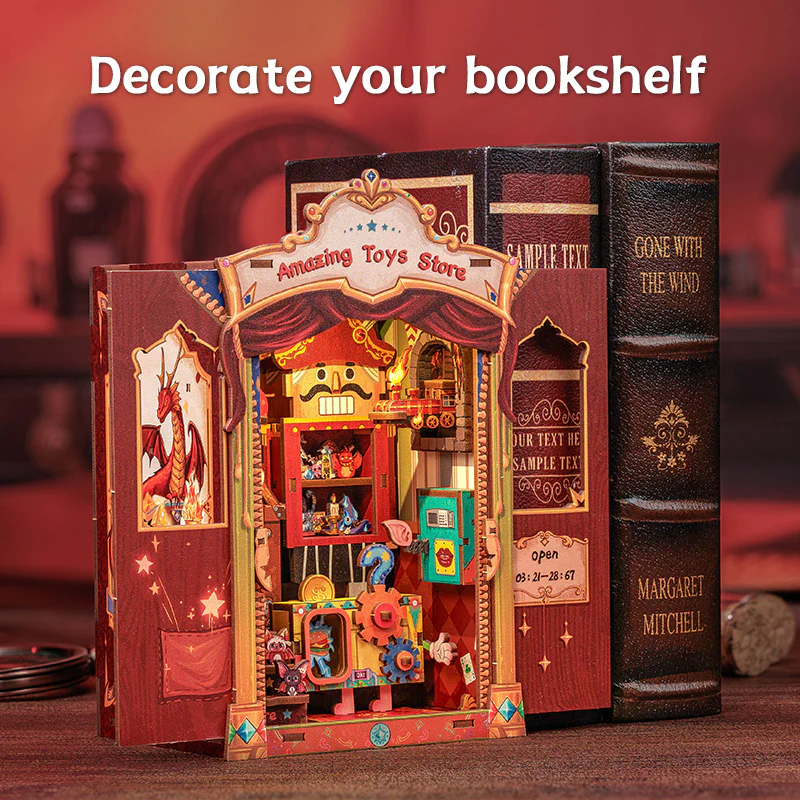 BOOK NOOK KIT - DIY - Amazing Toy Store - 103pc + LED Light
