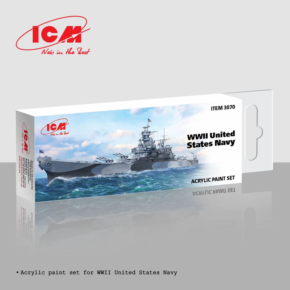 Acrylic Paint Set for WWII United States Navy  6 x12 ml