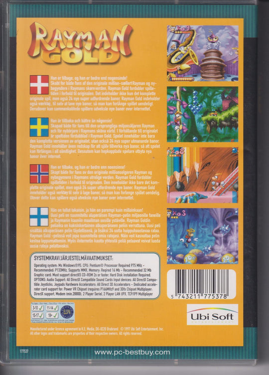 Rayman Gold. 1997. PC-spill.