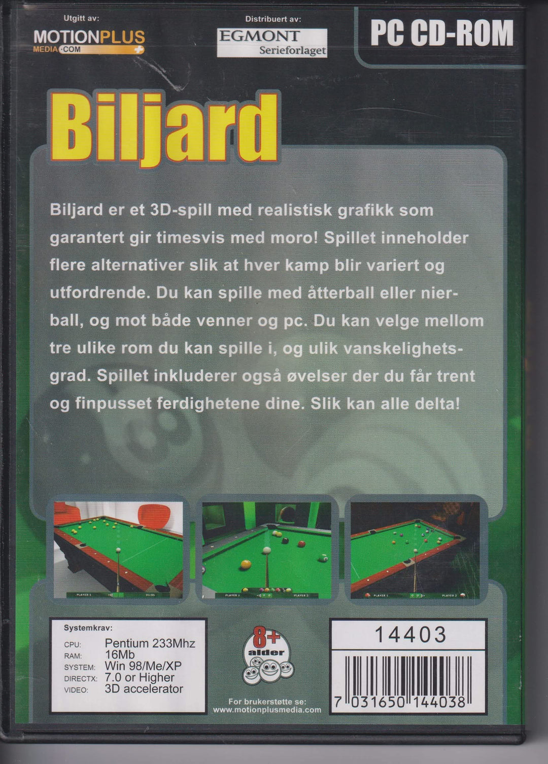 Pool Champs (Biljard). PC-spill.