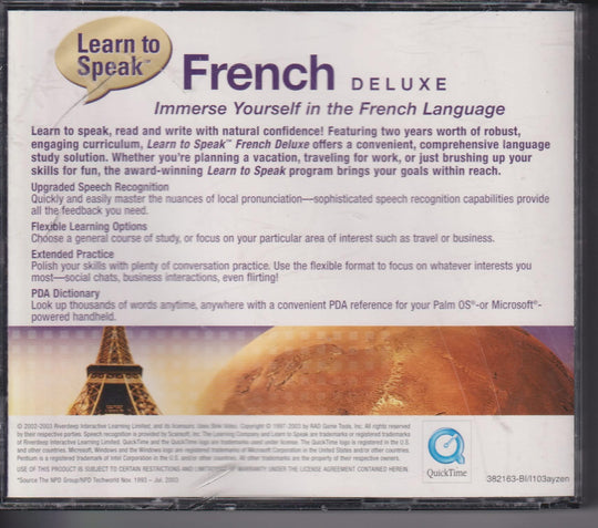 Learn to Speak French Deluxe. 2003. PC-program.