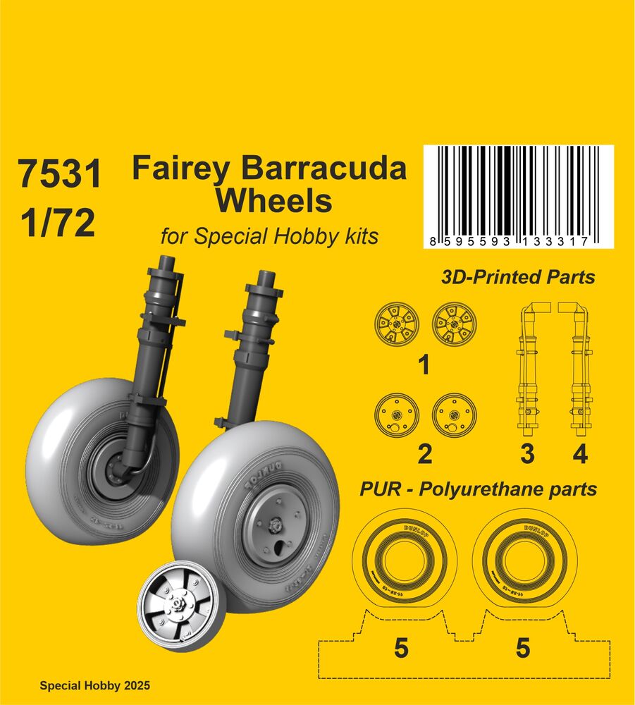Fairey Barracuda Wheels for Special Hobby