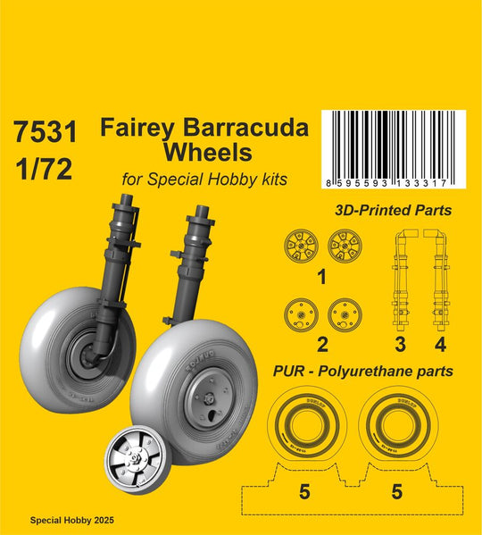 Fairey Barracuda Wheels for Special Hobby