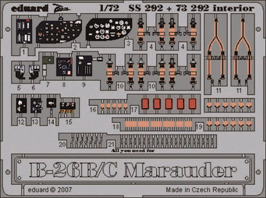 B-26B/C Marauder interior für Hasegawa-Bausatz