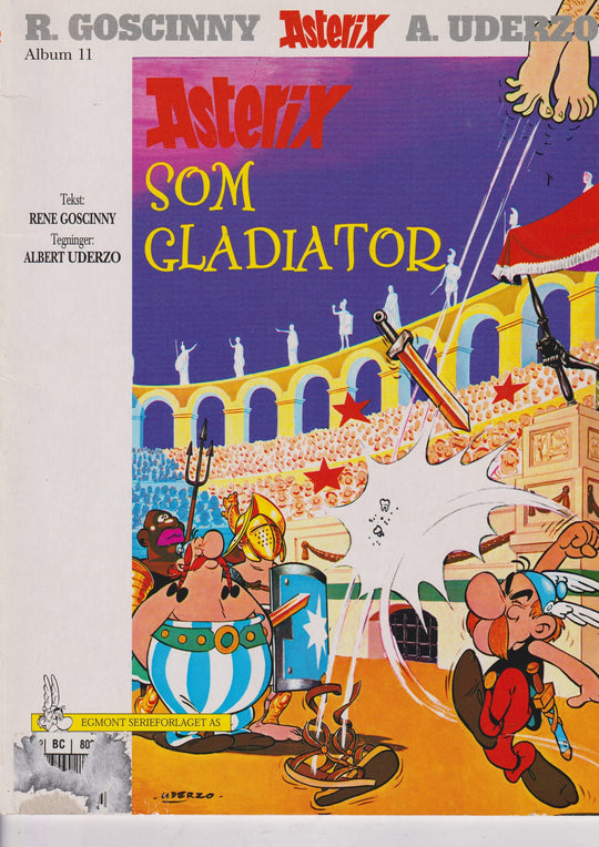 Asterix album nr. 11: Asterix som gladiator. Tegneseriealbum.