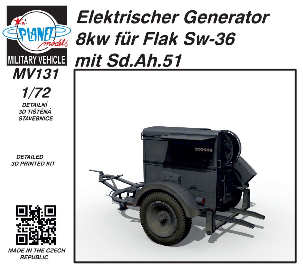 Elektrischer Generator 8kw für Flak Sw-36) mit Sd.Ah.51 1/72