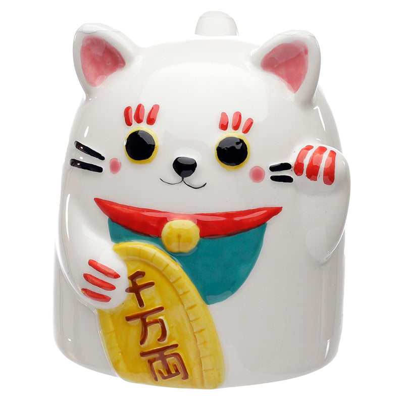 MANEKI-NEKO - White - Mug 17oz + 3D Lid