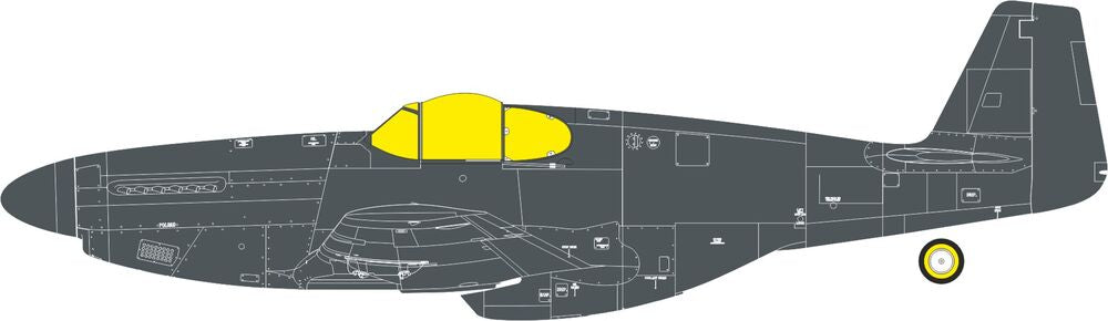 P-51B Malcolm Hood canopy Tface for Eduard