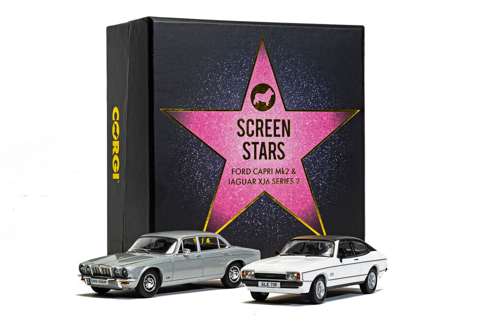 Screen Stars - Ford Capri Mk2 2.0S Diamond White, Jaguar XJ6 Series 2 Silver