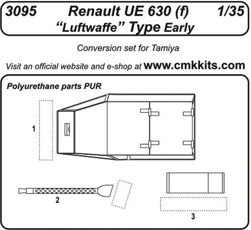 Renault UE 630 (f) Luftwaffe Type Early für Tamiya Bausatz