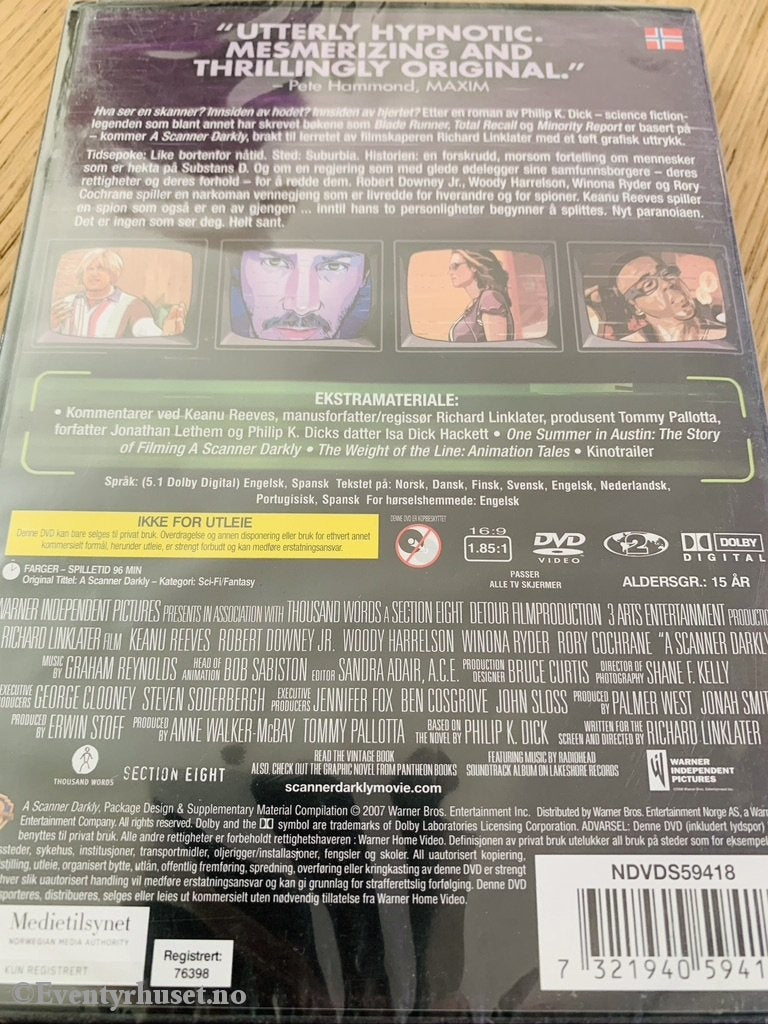 A Scanner Darkly. 2007. Dvd. Ny I Plast!