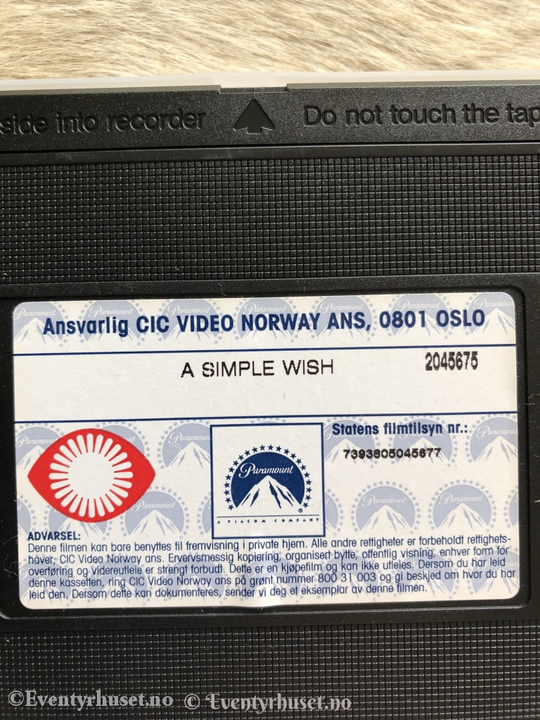 A Simple Wish. 1997. Vhs. Vhs