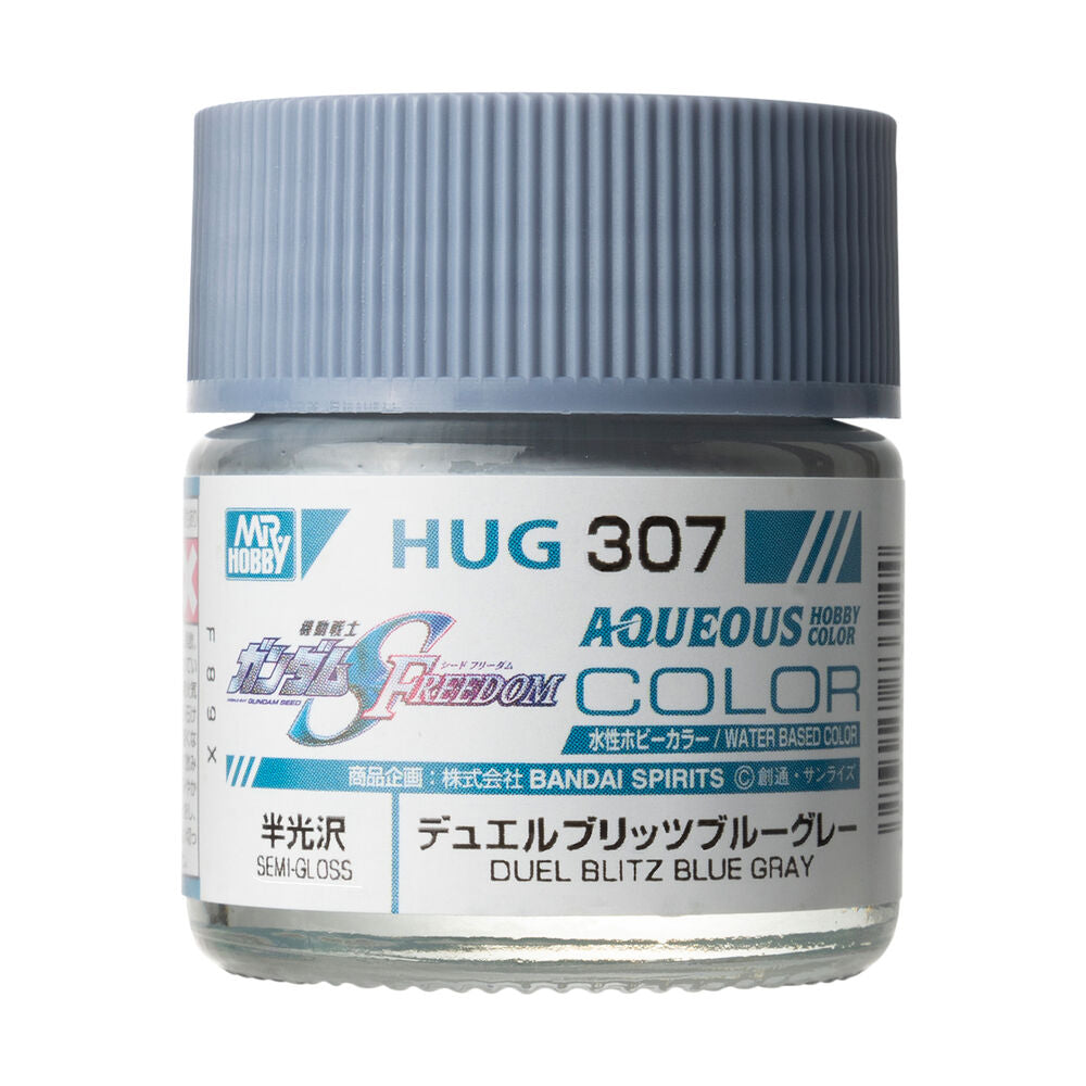 Mr Hobby -Gunze AQUEOUS GUNDAM COLOR (10ml) DUEL BLITZ BLUE GRAY