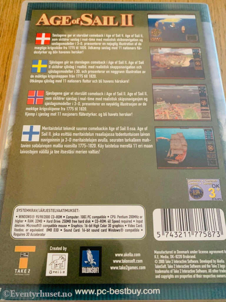 Age Of Sail Ii. Pc-Spill. Pc Spill