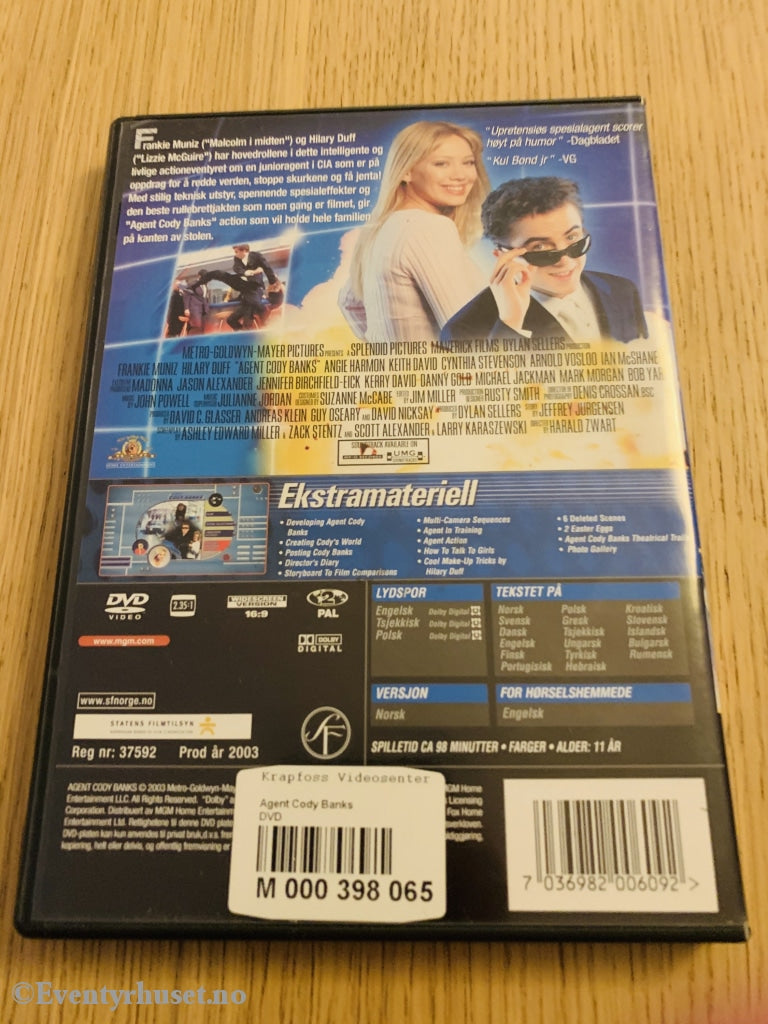 Agent Cody Banks. 2003. Dvd. Dvd