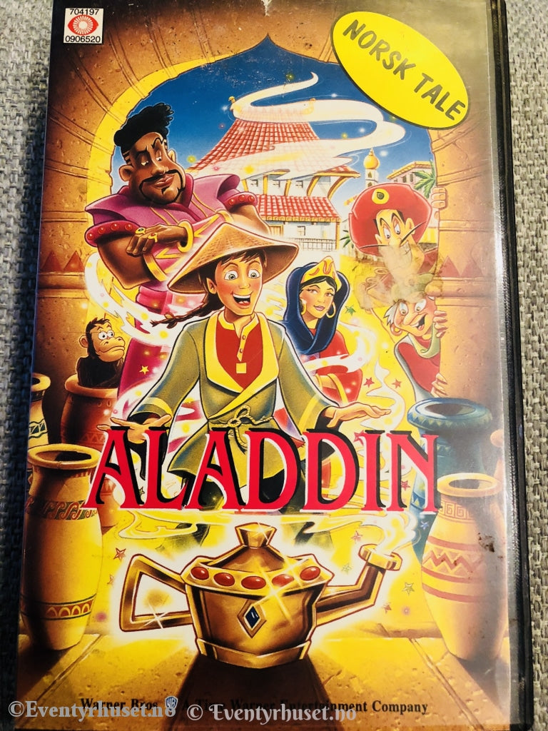 Aladdin. 1993. Vhs. (Warner Versjonen) Vhs