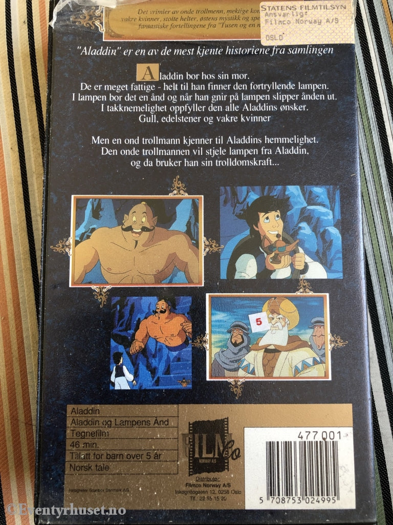 Aladdin Og Lampens Ånd. Vhs. Vhs