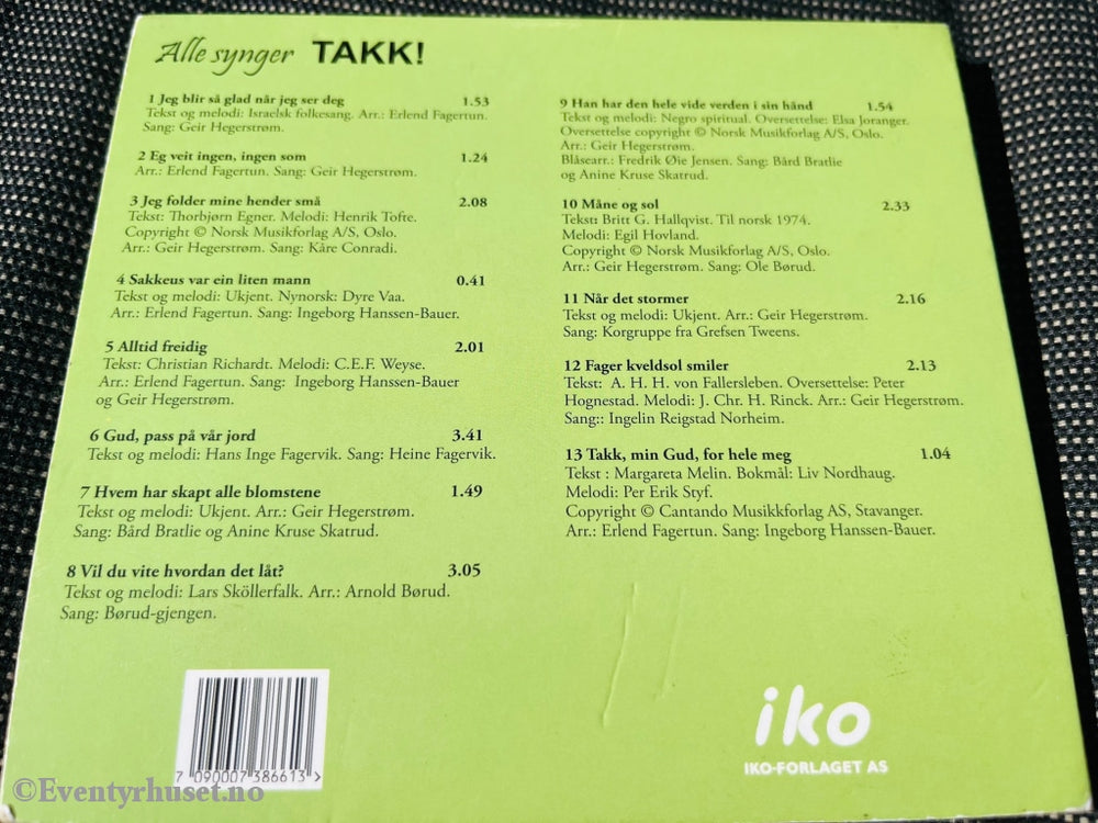 Alle Synger. Takk! Cd. Lydbok
