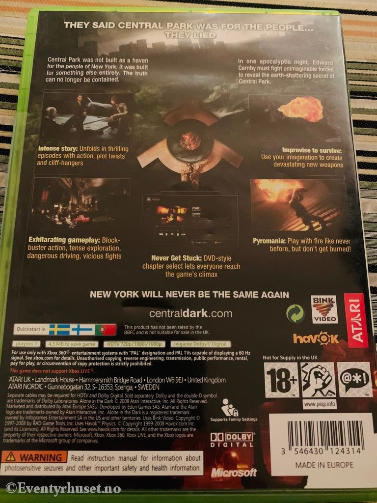 Alone In The Dark. Xbox 360.