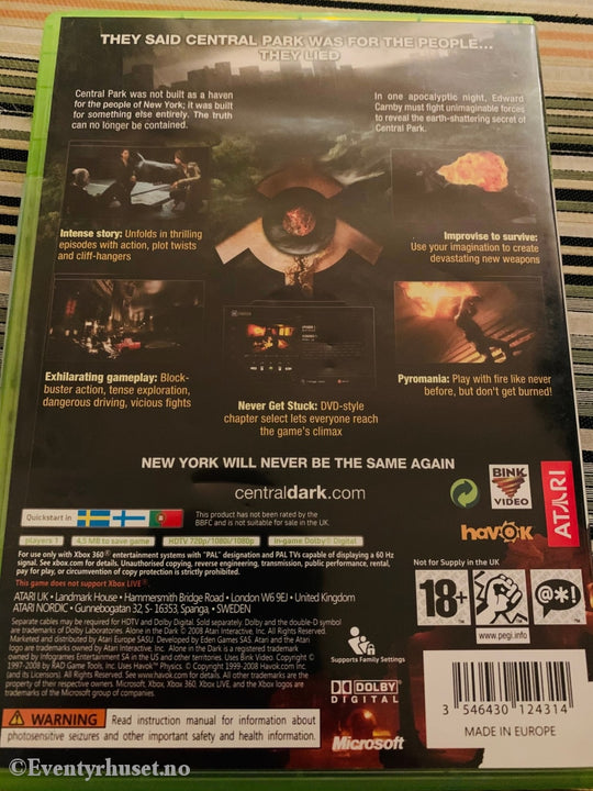 Alone In The Dark. Xbox 360.