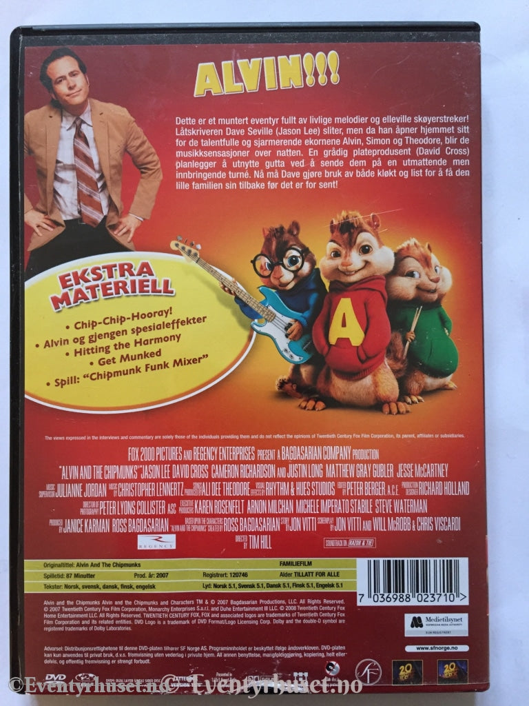 Alvin Og Gjengen. Dvd. Dvd