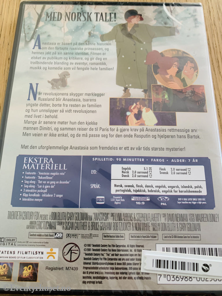 Anastasia. 1987/2001. Dvd Ny I Plast!