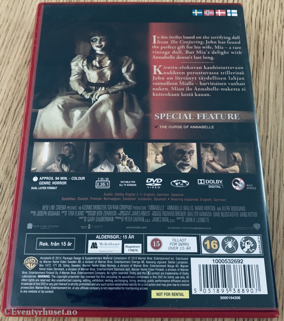 Annabelle. Dvd. Dvd