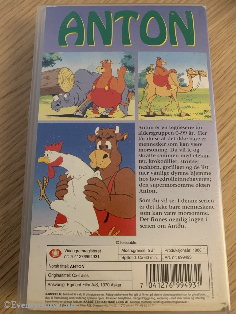 Anton. 1988. Vhs. Vhs