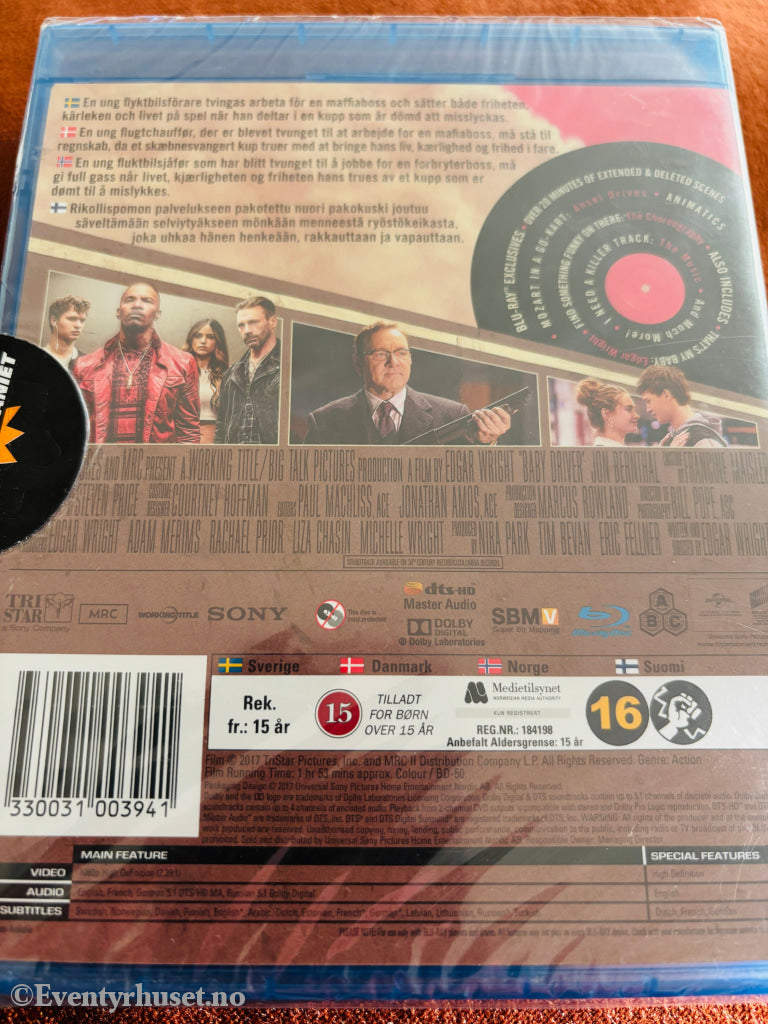 Baby Driver. Blu-ray Disc. Ny i plast!