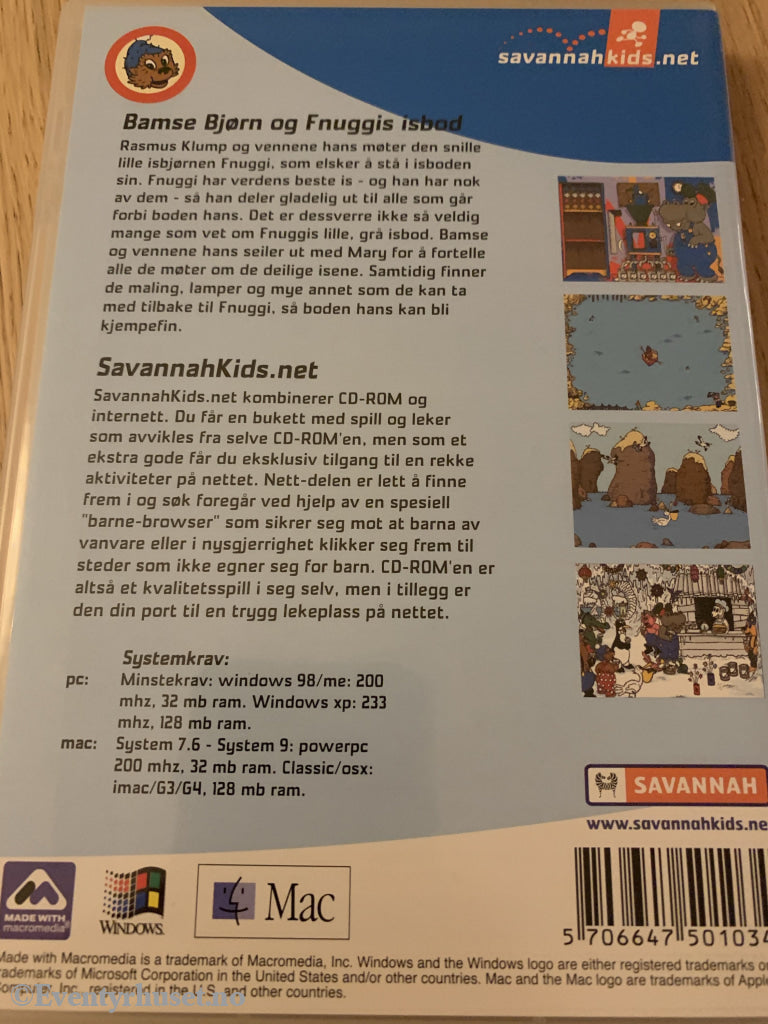Bamse Bjørn Og Fnuggis Isbod. Pc/mac-Spill. Pc Spill