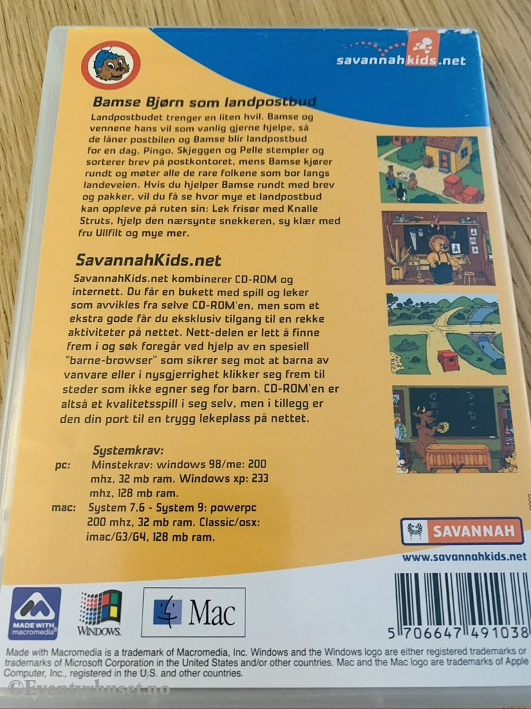 Bamse Bjørn Som Landpostbud. Pc-Spill. Pc