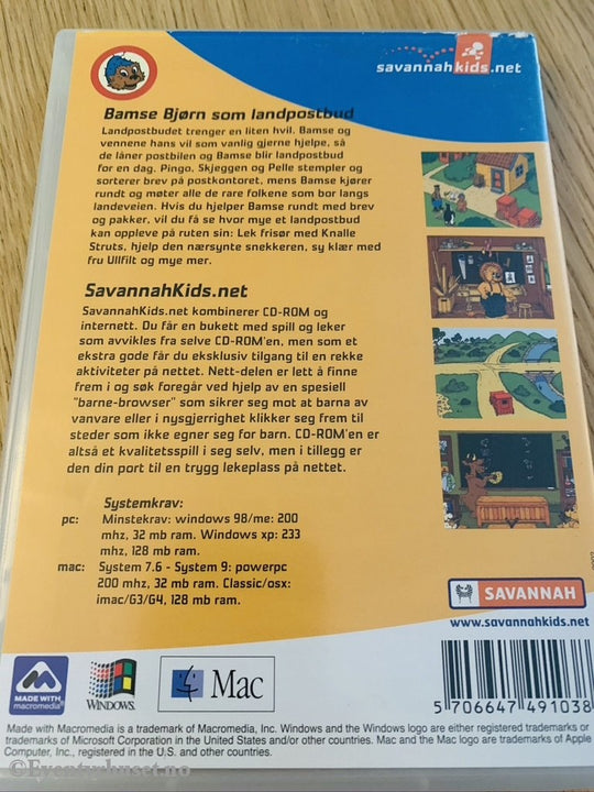 Bamse Bjørn Som Landpostbud. Pc-Spill. Pc