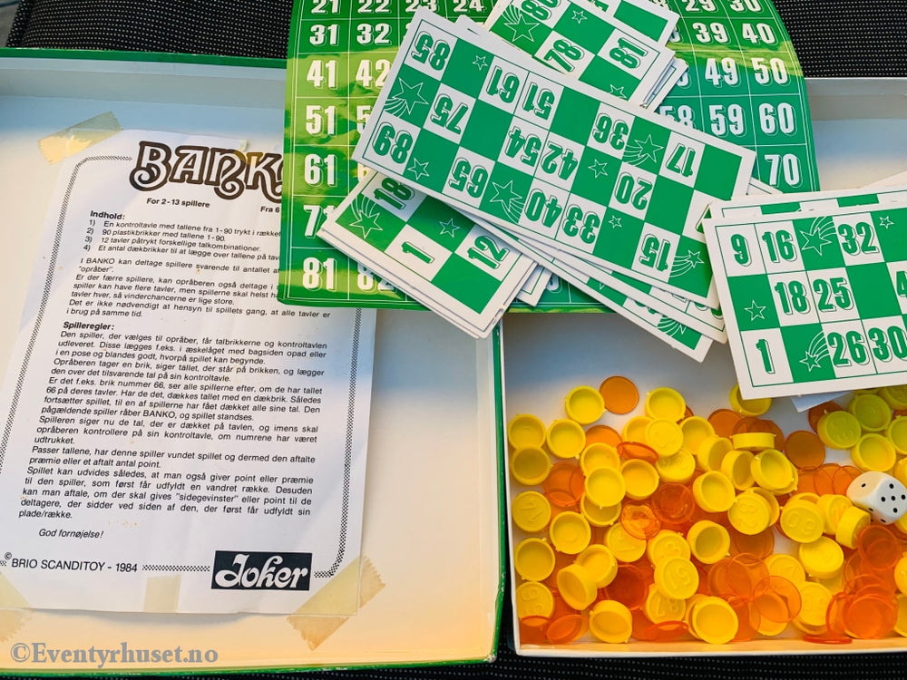 Banko. 1984. Brettspill. Brettspill