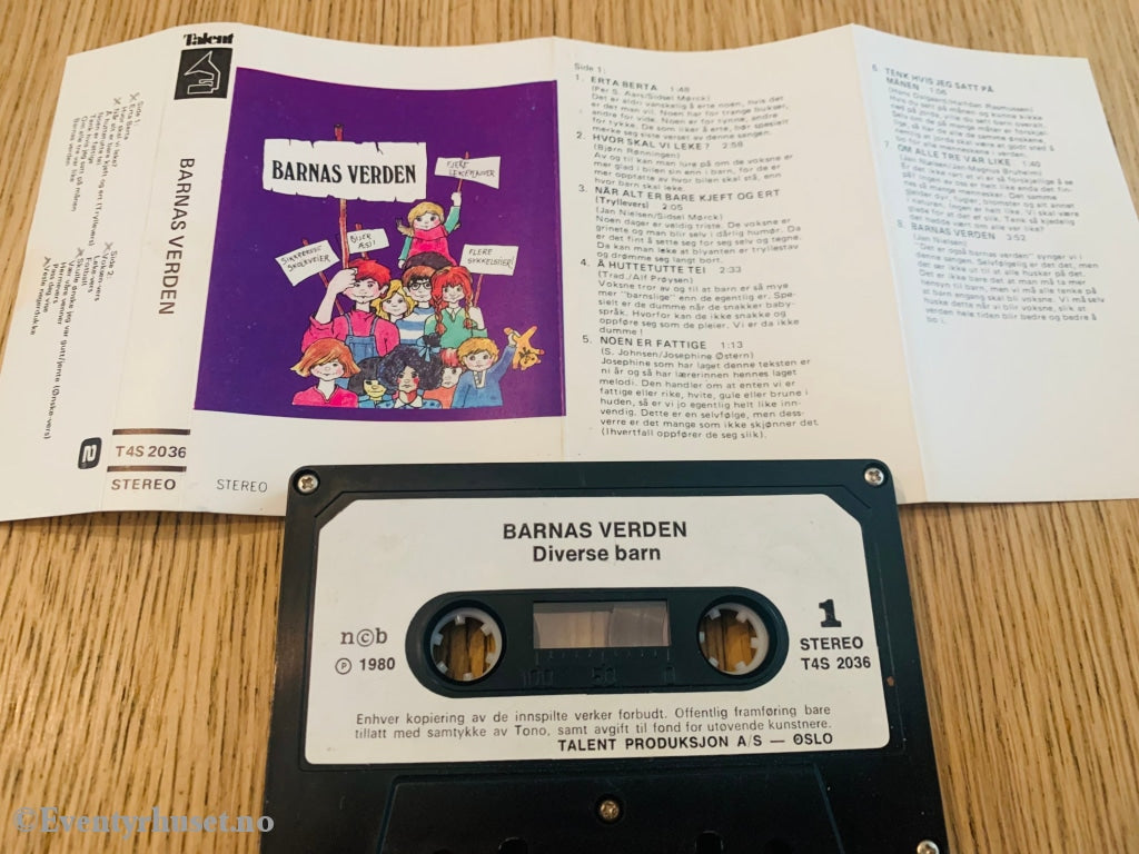 Barnas Verden. 1980. Kassett. Kassettbok