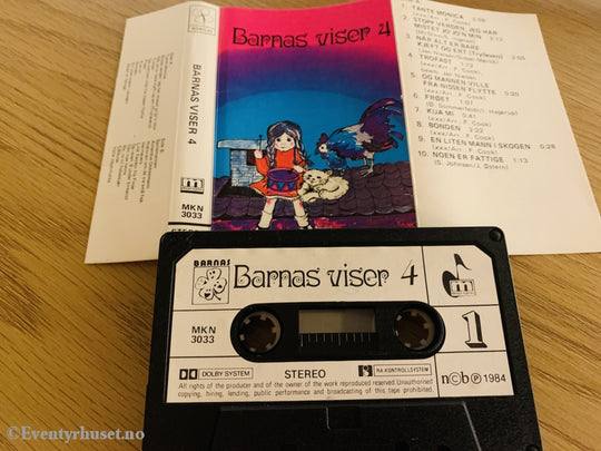 Barnas Viser 4. 1986. Kassett. Kassett (Mc)