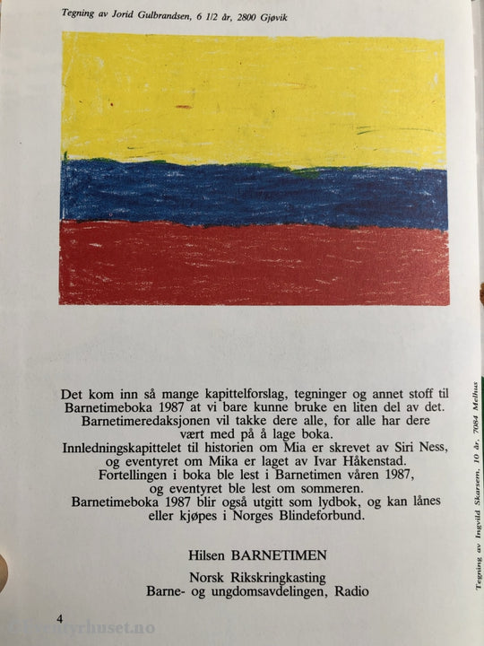 Barnetimeboka. 1987. Sangbok