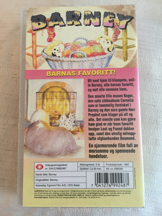 Barney. 1987. Vhs. Vhs