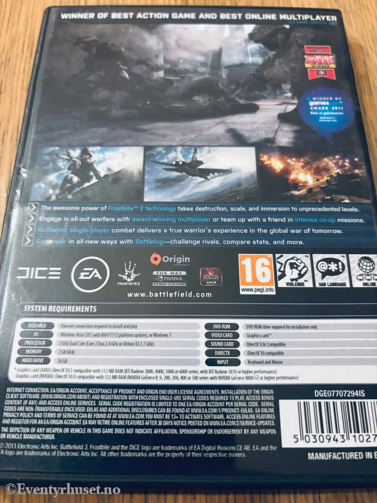 Battlefield 3. PC-spill. PC spill