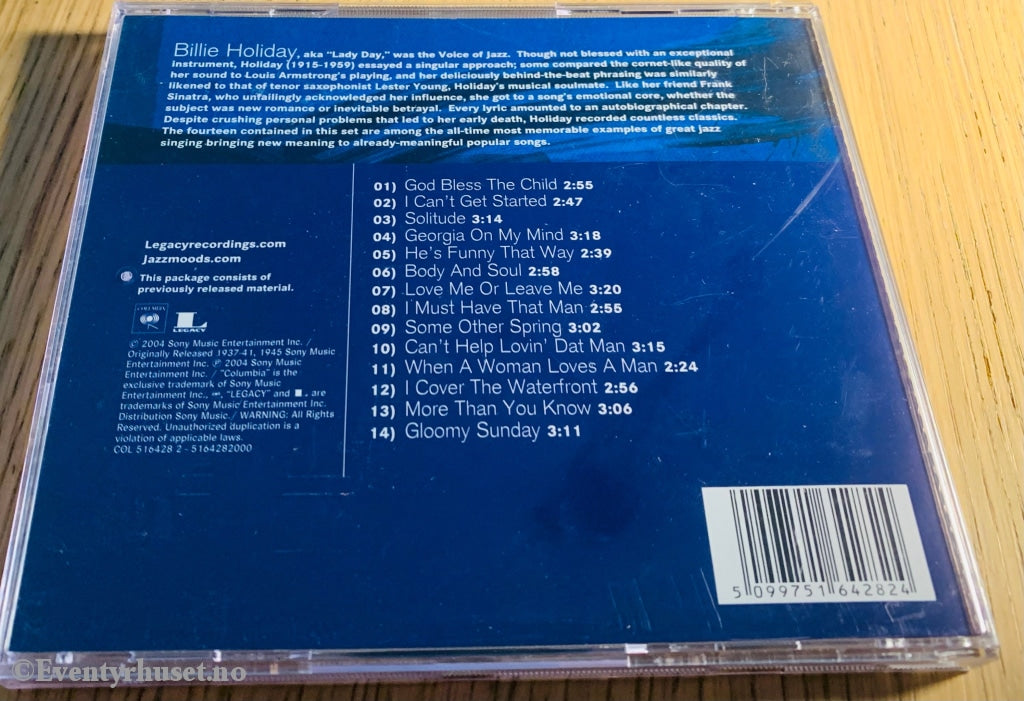 Billie Holiday. Jazz Moods. Cd. Cd