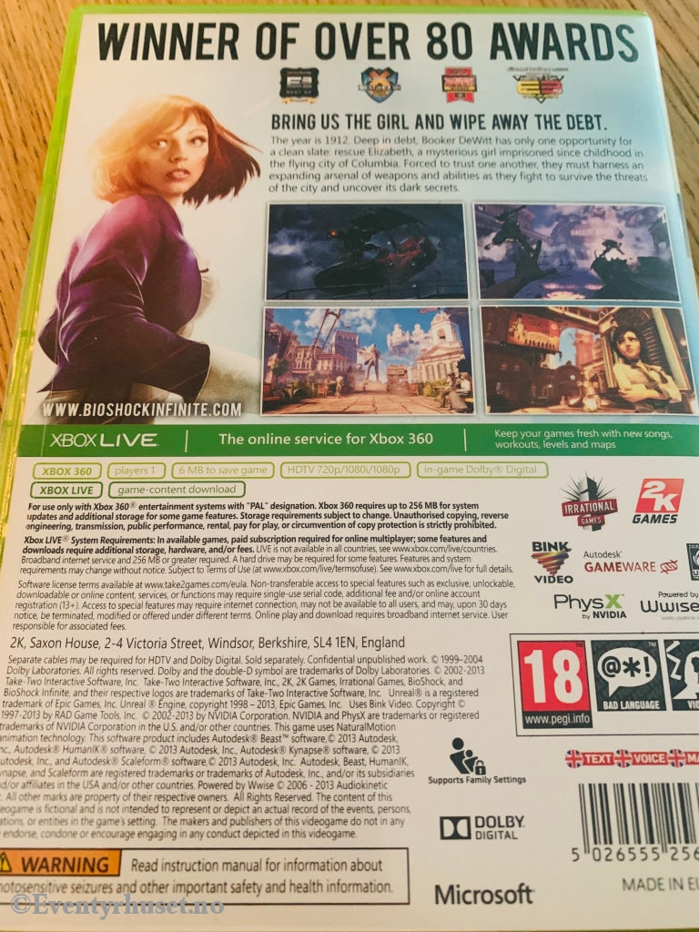 Bioshock - Infinite. Xbox 360.